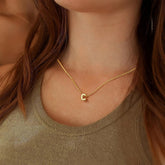 Fashion 26 Bubble Letter Necklace Gold Necklace